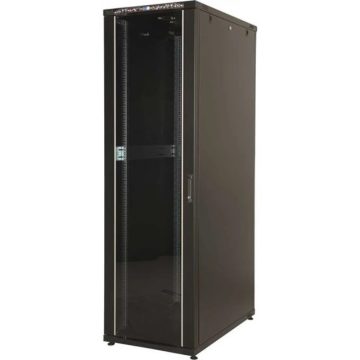   LANDE 19" 42U 600x600 fekete álló rack szekrény LN-CK42U6060-BL