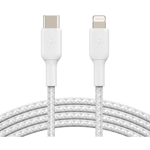 BELKIN USB 2.0 Type C Lightning Töltő/adatkábel Fehér 2m CAA004BT2MWH
