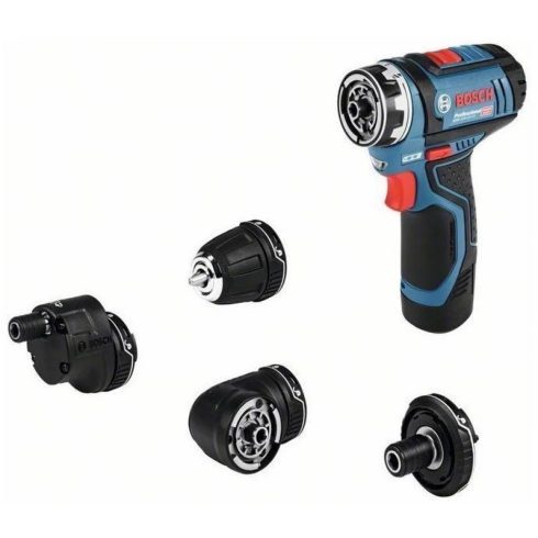 BOSCH GSR 12V-35 FC akkumulátoros fúrógép + FlexiClick fejek - akku és töltő nélkü + L-BOXXl