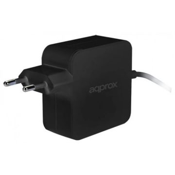 APPROX Hálózati töltő USB-C 1.1m kábel 65W fekete