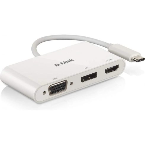 D-LINK 3‑in‑1 USB‑C to HDMI/VGA/DisplayPort Adapter DUB‑V310