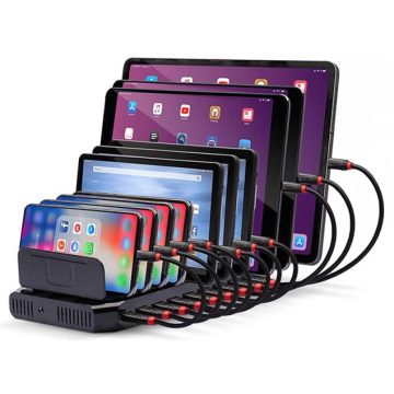   LINDY USB töltőállomás mobiltelefonokhoz és tabletekhez 10 port