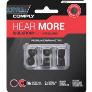   COMPLY Tx-167 Sennheiser Edition Különleges memóriahab fülilleszték waxguarddal L fekete