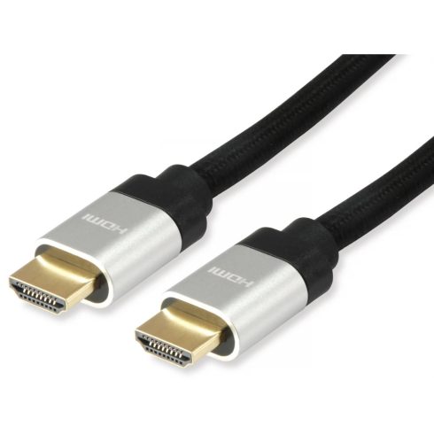 EQUIP HDMI 2.1 Összekötő Fekete-Ezüst 5m 119383