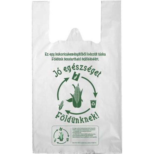 Ingvállas tasak lebomló 24x45x0.22 cm Jó egészséget Földünknek