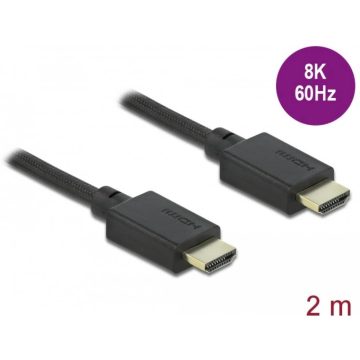 DELOCK HDMI 2.0 Összekötő Fekete 2m 85388