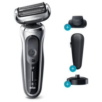   BRAUN Series 7 70-S4200cs Wet&Dry Elektromos borotva töltőállvánnyal 1 tartozékkal ezüst