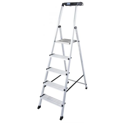 KRAUSE Secury 5 lépcsőfokos állólétra alumínium Multigrip-system