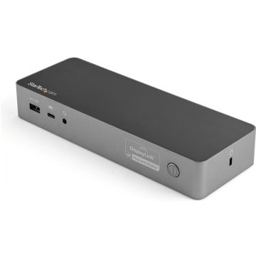   STARTECH USB-C and USB-A Dock - Hybrid Universal Laptop Docking Station with 100W Power Delivery