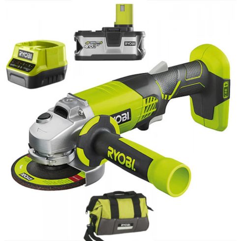 RYOBI R18AG-140S 18V akkumulátoros sarokcsiszoló + 1 x 4.0 Ah akku + töltő