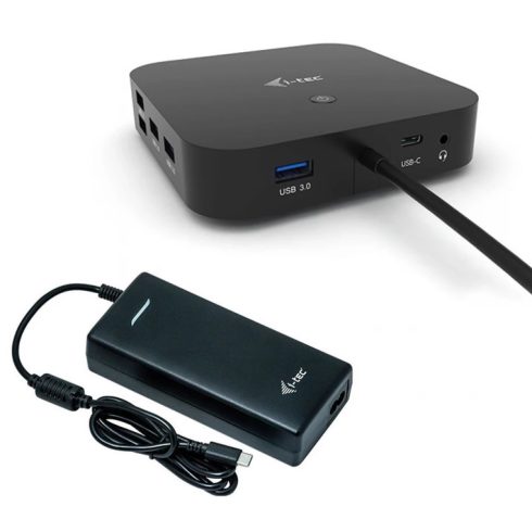 ITEC USB-C Dual Display Docking Station with Power Delivery 100 W + i-tec Universal Charger 112 W