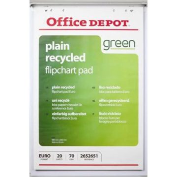  OFFICE DEPOT 5 tömb újrahasznosított sima flipchart papír