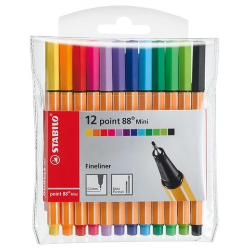 STABILO Point 88 Mini 12db-os vegyes színű tűfilc készlet
