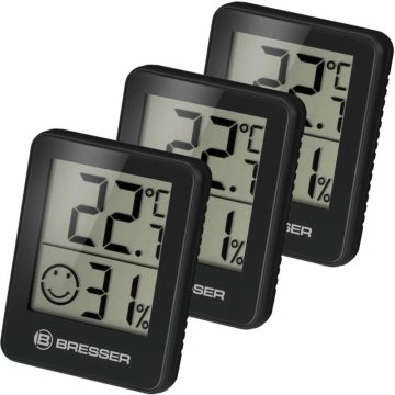   BRESSER 4007922065175 Temeo higrométer 3 egységes készlet fekete