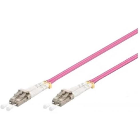 GIGALIGHT Fiber Optic LC Összekötő Rózsaszín 10m LCU-LCU-OM4-10M-D