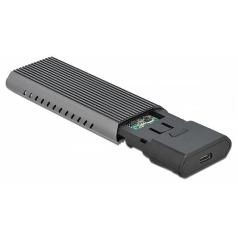 DELOCK 42638 M.2 PCIe/SATA SSD kombinált külső ház USB 3 C-A fekete
