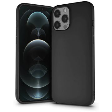   HAFFNER Soft Prémium szilikon hátlap iPhone 12 Pro Max fekete