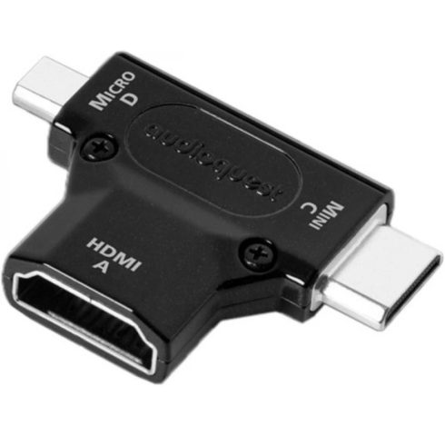 AUDIOQUEST HDMI Micro HDMI + Mini HDMI Átalakító Fekete 3cm HDMACDAD