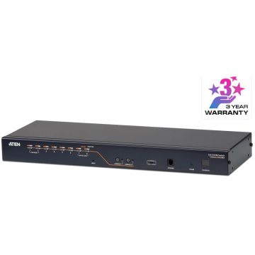   ATEN 2-Console 8-Port Multi-Interface (DisplayPort - HDMI - DVI - VGA) Cat 5 KVM Switch KH2508A