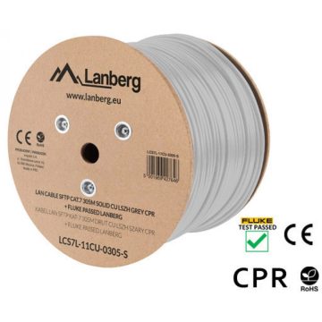 LANBERG Összekötő Fehér 305m LCS7L-11CU-0305-S