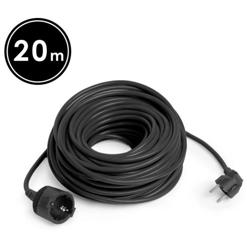 DELIGHT 20502BK Hálózati lengő hosszabbító 20m fekete