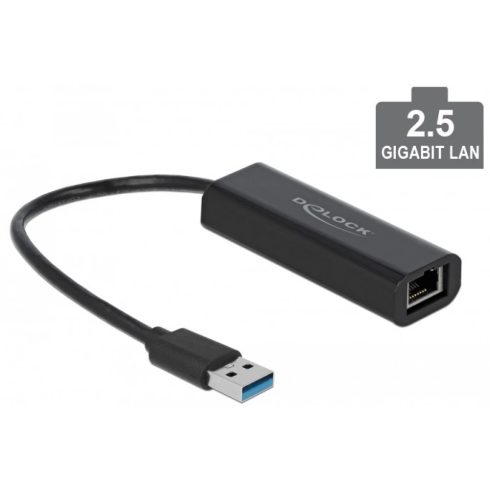 DELOCK 66299 USB 3.0 UTP Átalakító Fekete 15cm 2.5Gbps fekete