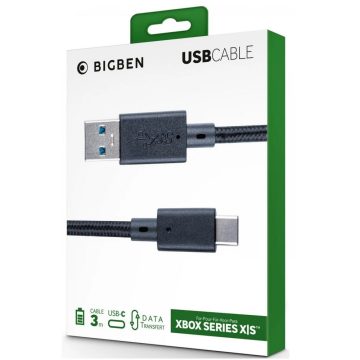 NACON 3 méteres Xbox Series X USB kábel fekete