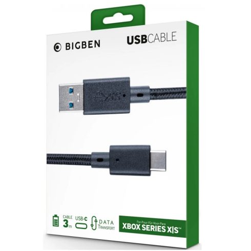 NACON 3 méteres Xbox Series X USB kábel fekete
