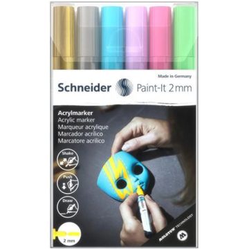   SCHNEIDER TSC310V62 Paint-It 310 Akril marker készlet 2 mm 6 különböző szín