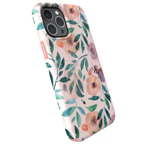 SPECK Presidio Edition case iPhone 12 Pro Max fehér-rózsaszín akvarell rózsa