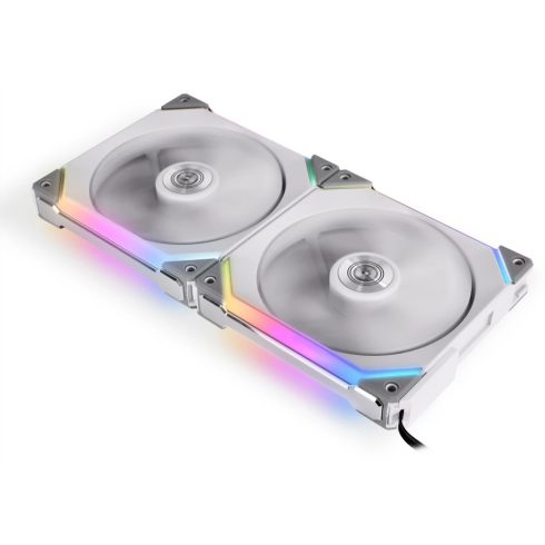 LIAN LI UNI Fan SL140 fehér 2 darabos szett vezérlővel