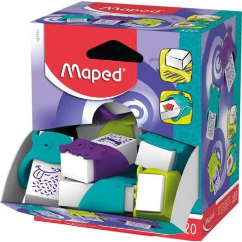 MAPED Little Monster Radír diplay vegyes színek