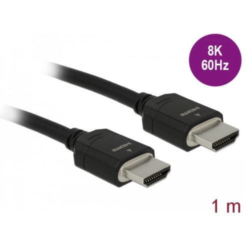 DELOCK HDMI 2.1 Összekötő Fekete 1m 85293
