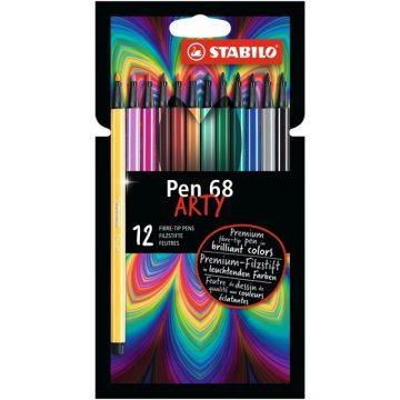 STABILO ARTY Pen 68 12db-os vegyes színű filctoll készlet