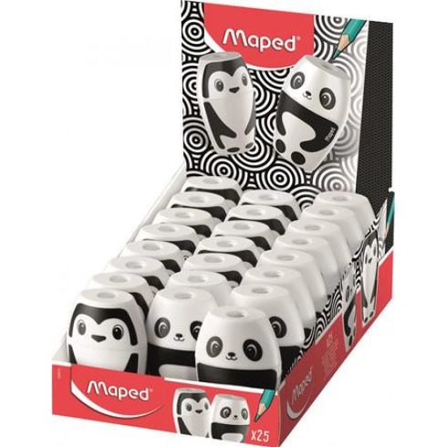 MAPED Shakky Fancy Hegyező display egylyukú tartályos panda és pingvin vegyes formák 25 darab