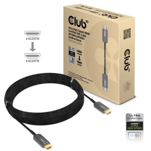 CLUB3D HDMI 2.1 Összekötő Fekete 10m CAC-1376