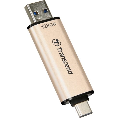 TRANSCEND JetFlash 930C 128GB USB 3.0 + USB 3.0 Type C Fekete-Arany