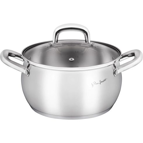 LAMART LT1160 Shape Edény üvegtetővel 20 cm 3.6 l ezüst