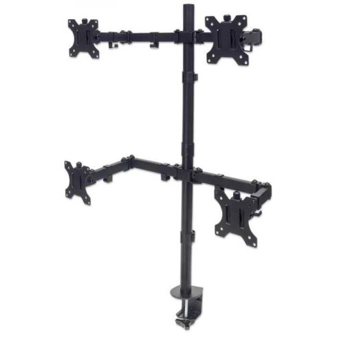 MANHATTAN Universal Four Monitor Mount with Double-Link Swing Arms