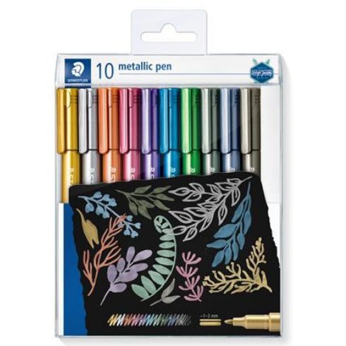 STAEDTLER Design Journey Metallic Pen Dekormarker készlet 1-2 mm kúpos 10 különböző szín
