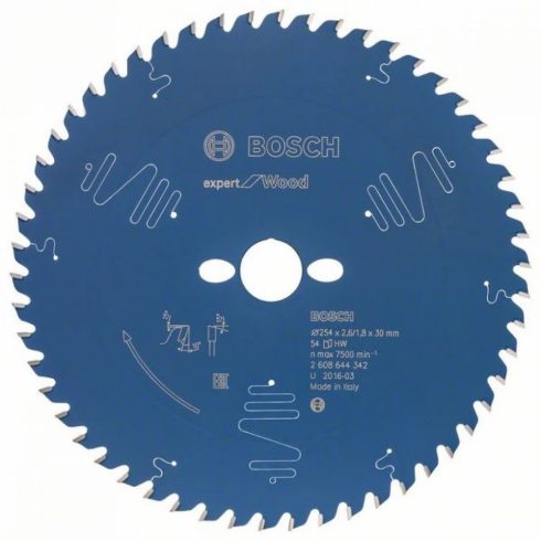BOSCH Körfűrészlap Expert for Wood Ø 254mm 54Z