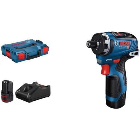 BOSCH GSR 12V-35 HX akkumulátoros fúró-csavarhúzó + L-BOXX + 2 x 3.0Ah akku + GAL 12V-40 töltő