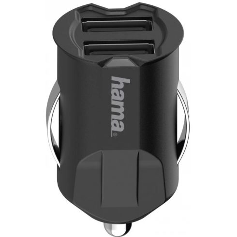 HAMA Autós töltő 2xUSB 2.1A fekete