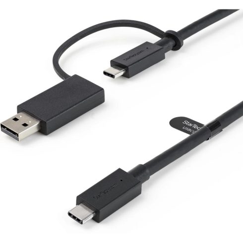 STARTECH USB 2.0 + USB 2.0 Type C USB 2.0 Type C Összekötő Fekete 1m USBCCADP