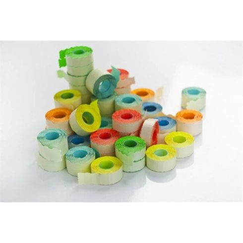Árazószalag 25x16 mm gyengített ragasztóval pasztell narancssárga