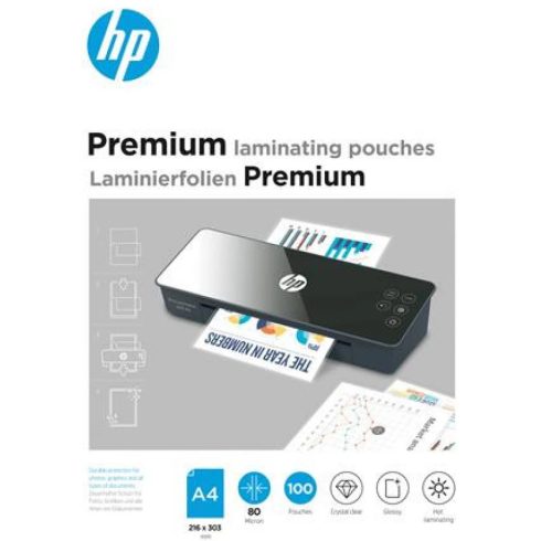 HP Premium Meleglamináló fólia 80 mikron A4 fényes 100 db