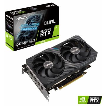   ASUS DUAL-RTX3060-O12G-V2 GeForce RTX 3060 12GB GDDR6 OC v2 PCIE