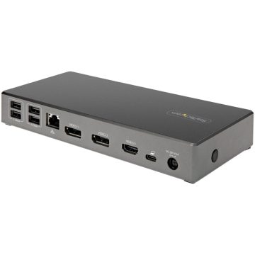   STARTECH USB C Dock - Triple 4K Monitor USB Type-C Docking Station