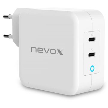   NEVOX 100W DUAL - USB - C Power Delivery (PD) GaN homecharger