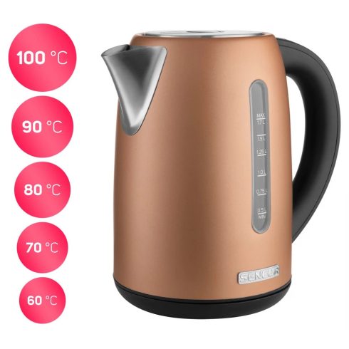 SENCOR SWK 7706GD Vízforraló hőmérséklet szabályozóval 2150 W 1.7 l arany